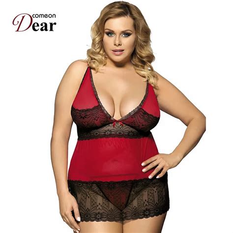 Comeondear Ra Sexy Costumes For Women Plus Size Lace Lingerie