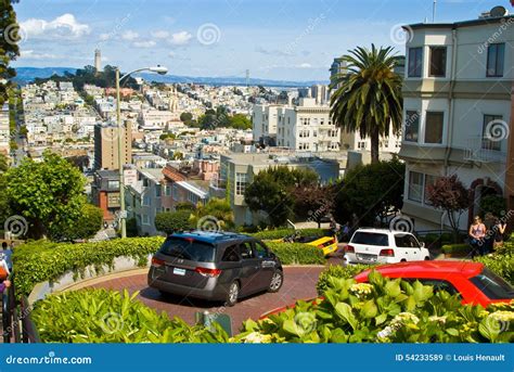 San Francisco Lombard Street Editorial Stock Image - Image of lombard ...