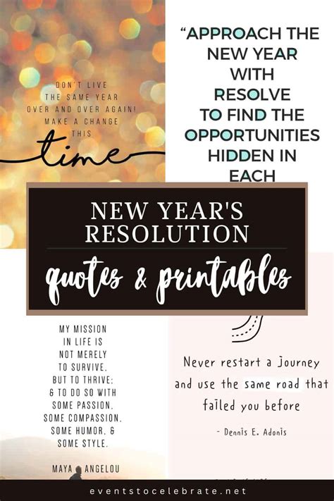 New Years Resolution Quotes And Printables Party Ideas For Real People