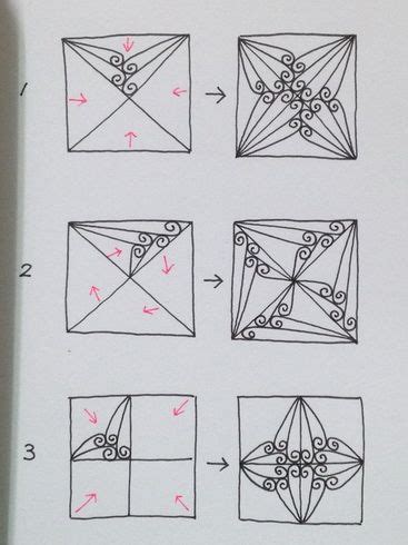 The Instructions For How To Make An Origami Box With Four Squares And