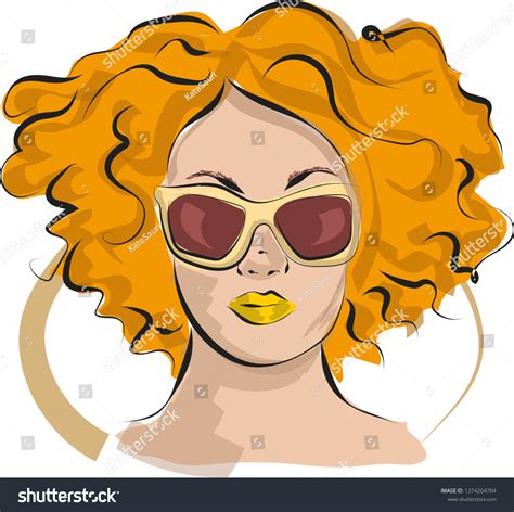 Fast Fashion Sketch Girl Glasses Vector Vector De Stock Libre De