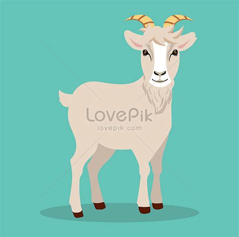 Cute funny goat cartoon vector illustration image_picture free download ...