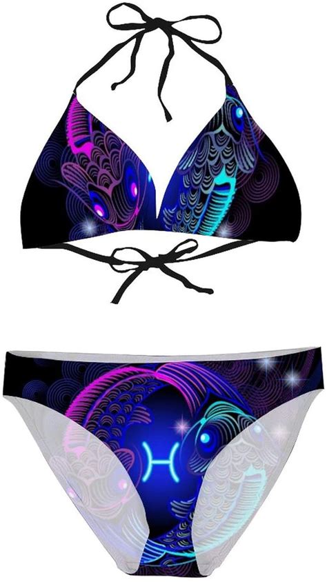 Amazon Constellation Zodiac Sign Pisces Bikini Set Two Piece