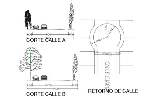 Street Section Dwg File Cadbull