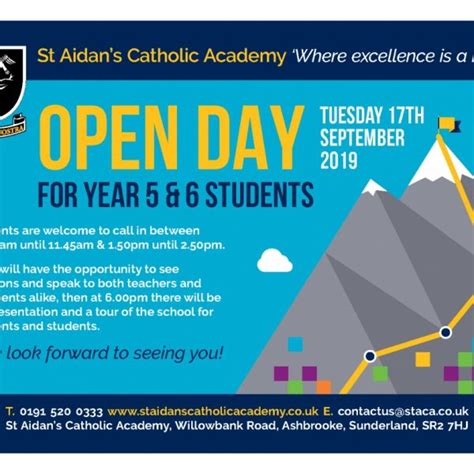 Year 5 And 6 Open Day And Evening St Aidans Catholic Academy St