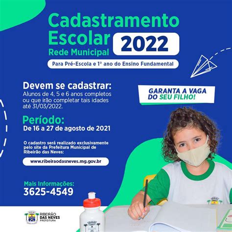 Prefeitura Divulga Cadastramento Escolar Da Rede Municipal Para O Ano