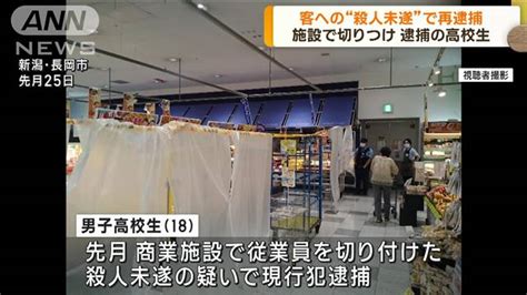 商業施設で切りつけ 客への殺人未遂で高校生再逮捕 ライブドアニュース