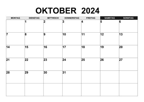 Kalender Oktober Kalender Su