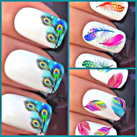 Feather Decals Nails Nail Art Feather