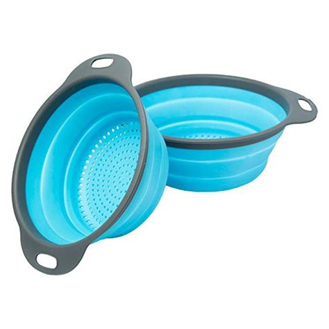 Colander Set 2 Collapsible Colanders Strainers Set By