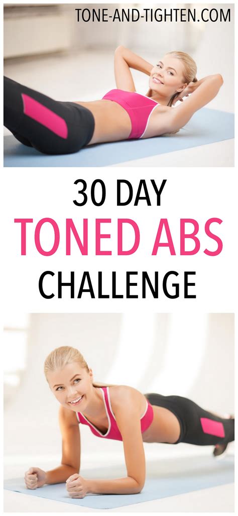 30 Day Toned Abs Challenge Tone And Tighten