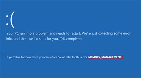 How To Fix Windows 10 Memory Management Error Blue Screen