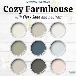 Farmhouse Paint Colors Sherwin Williams Palette With Clary Sage And