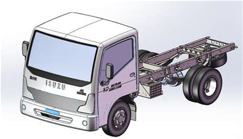 庆铃（五十铃牌）国六二类底盘3d模型下载三维模型solidworks模型 制造云 产品模型