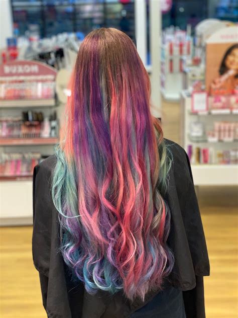 Mermaid rainbow balayage hair | Hair styles, Kawaii hairstyles ...