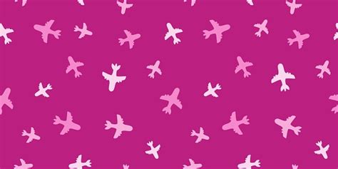 Pink Airplane Vector Pattern Stock Illustration - Download Image Now ...