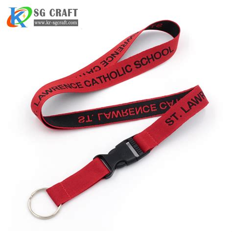 Band Woven Thick Nylon Lanyard Custom Logo Yellow Black Thin Material