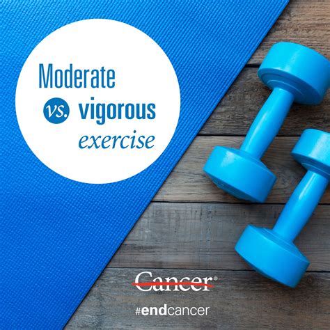 Moderate Vs Vigorous Exercise For Cancer Prevention Cancer Exercise