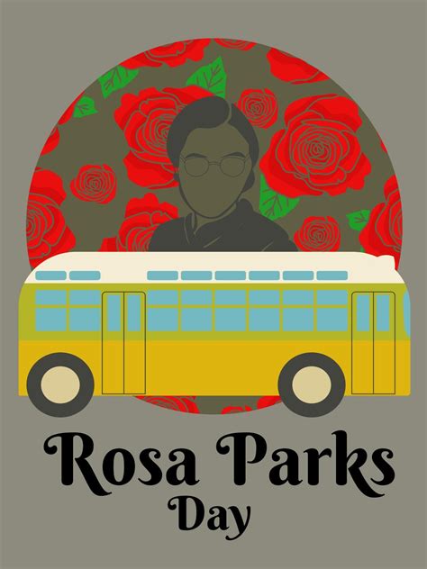 Rosa Parks Day Idea For Vertical Design Poster Banner Flyer Or