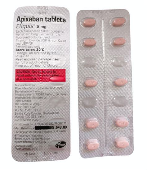 5mg Eliquis Apixaban At Rs 500 Box Pharmaceutical Tablets In Mumbai