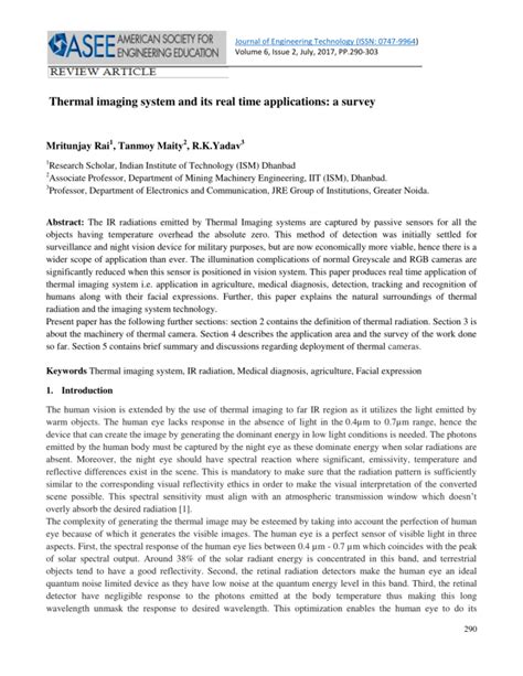 Pdf Thermal Imaging System And Its Real Time Applications Within