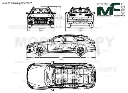 Audi A Allroad Quattro D Drawing Blueprints Model