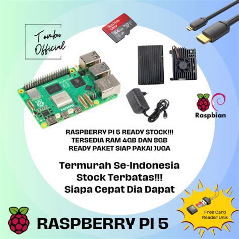 Jual Raspberry Pi Gb Gb Raspi Paket Lengkap Siap Pakai Termurah