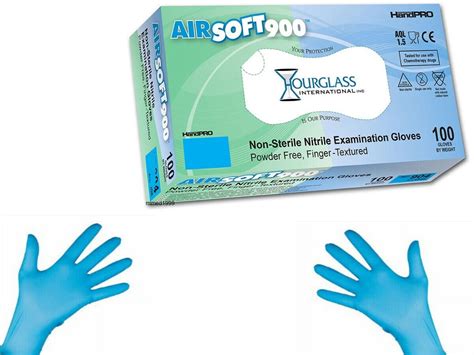 Hourglass Handpro Airsoft900 Nitrile Glove Exam Powder Free 240mm