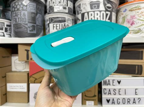 Tupperware Cristalwave Retangular Geração II 2 3 Litros Mint Mãe