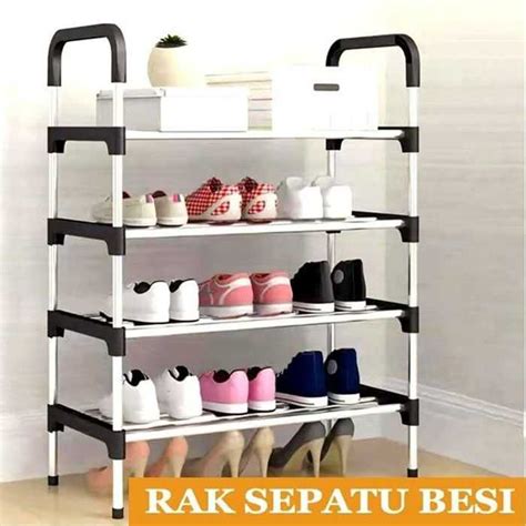 Jual Rak Sepatu Payung Sandal Susun Bahan Besi Jakmall