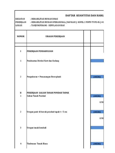 Contoh Estimasi Biaya Kontruksi Pdf