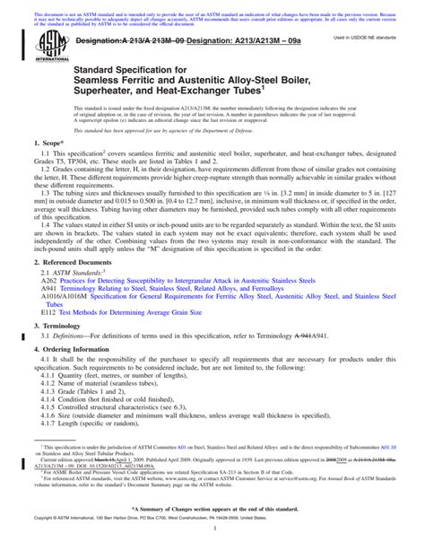 ASTM A213 A213M 09a Standard Specification For Seamless Ferritic And