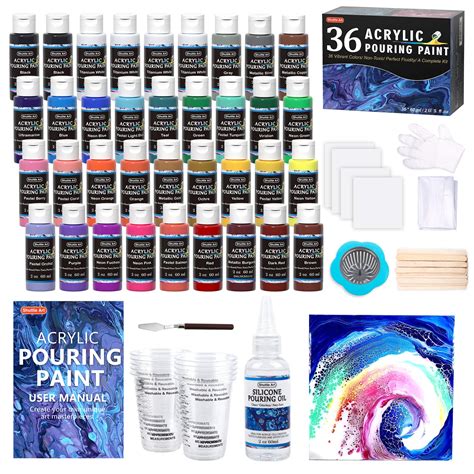 Buy Shuttle Art Acrylic Pouring Paint Set Of 36 Bottles 2 Oz60ml