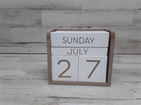 Wooden Block Calendar Set Farah Chrystal