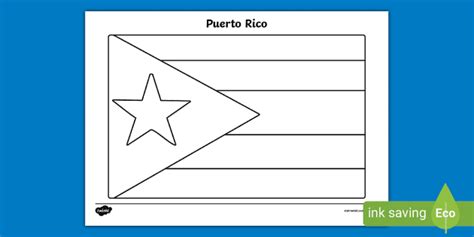 Puerto Rico Flag Coloring Page