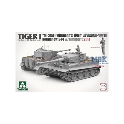 Maquette TIGER I LATE LATE COMM W ZIMM Michael Wittmann TAKOM MODEL