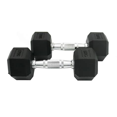 Buy Harley Fitness 5kgs Rubber Coated Fixed Hex Dumbbell Set Online In Uae Sharaf Dg