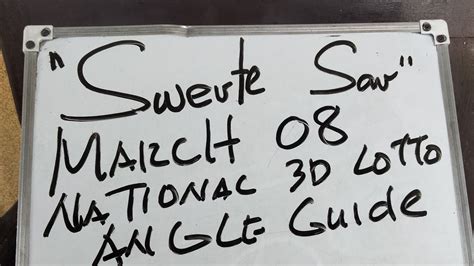 Hearing Today March 08 National 3D Lotto Swertres Angle Guide Swerte