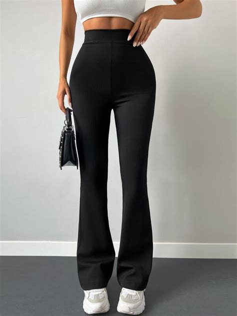 Pantalon évasé taille haute Mode en ligne SHEIN FRANCE