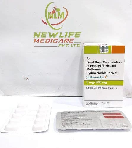 Jardiance Met Empaglifozin Metformin Tablet Mg Mg Packaging