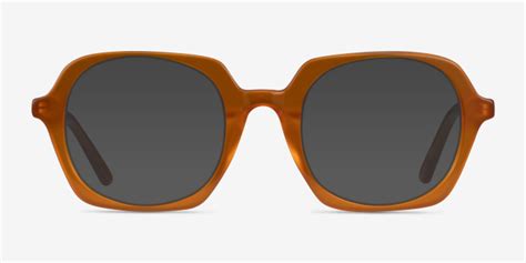 Faubourg Geometric Orange Full Rim Eyeglasses Eyebuydirect Canada