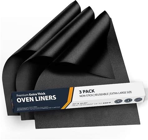 Amazon.com: Oven Liners for Bottom of Oven - 3 Pack Large Heavy Duty ...