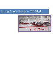 BUSI7033 Long Case Study Tesla Docx Long Case Study TESLA MOTORS