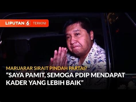 Maruarar Sirait Pamit Dari PDIP Pilih Ikut Langkah Jokowi Liputan 6