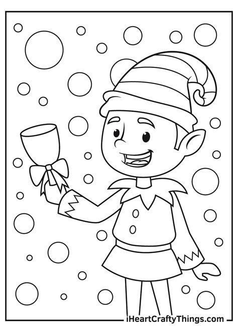 Christmas Elves Coloring Pages Updated 2021