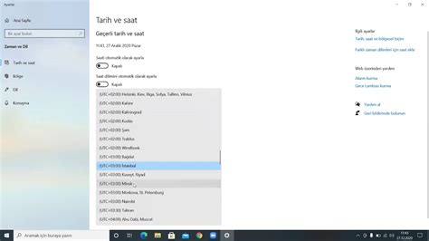 BİLGİSAYARDAKİ TARİH VE SAAT AYARLARI NASIL YAPILIR WİNDOWS 10 YouTube