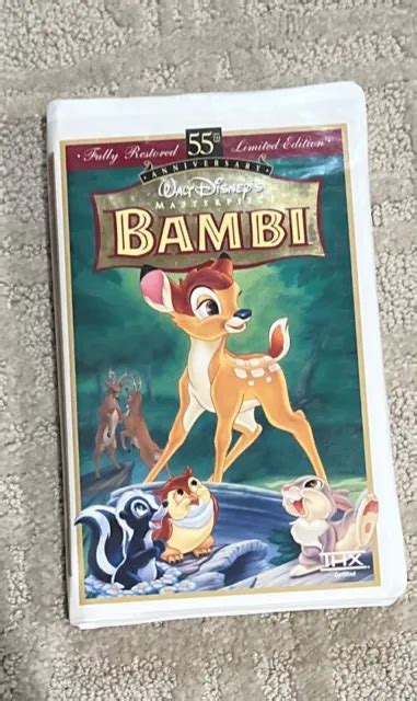 Bambi Th Anniversary Walt Disney S Masterpiece Vhs Limited Edition