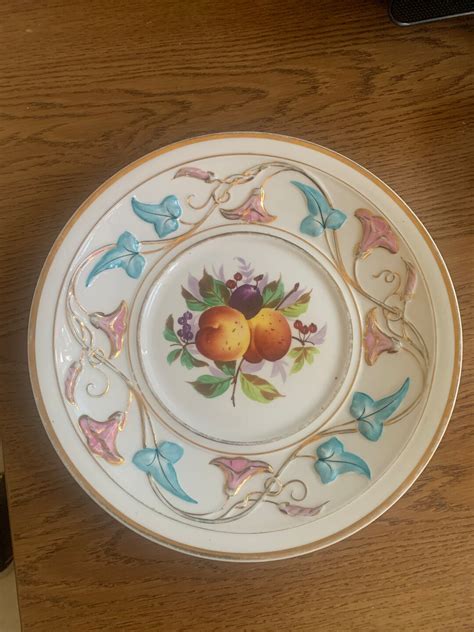 C T Germany Carl Tielsch Altwasser Plate Rare Antique 3D Embossed