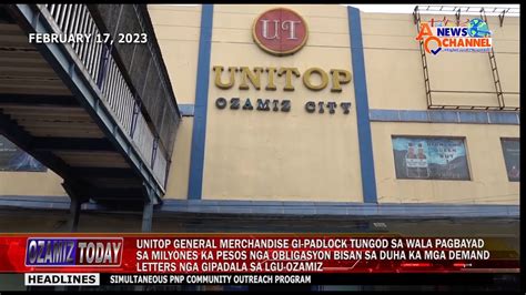 Unitop Gi Padlock Tungod Sa Wala Pagbayad Sa Milyones Ka Pesos Nga