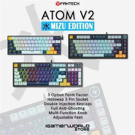 Jual Fantech Atom V Mizu Edition Rgb Mechanical Gaming Keyboard